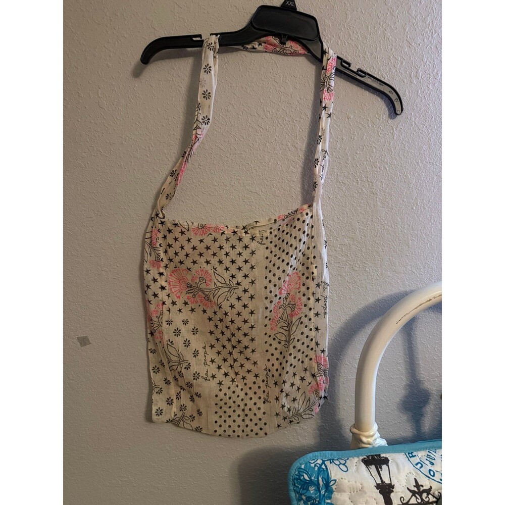 Free People Sheer Dust Bag Boho Storage Pouch Floral Star Print Travel Lingerie